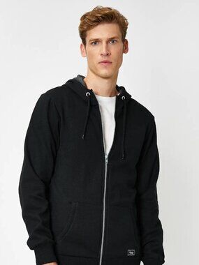 Koton Black Full Zip Hoodie